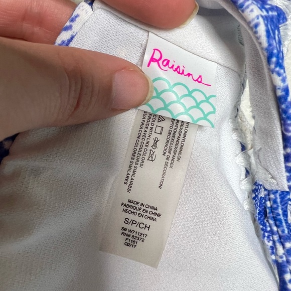 Raisins high neck bikini top set Aztec blue - Picture 4 of 4
